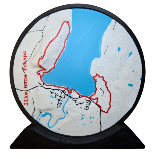 Round map with a black border on a white background